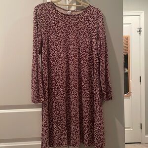 Old Navy Red Floral Swing Dress